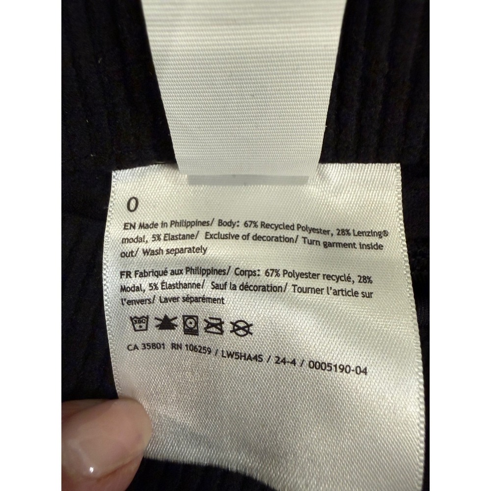 lululemon Ribbed Softstreme Flared Pant Short Womens 0 Black New High Rise 30" - Picture 3 of 12